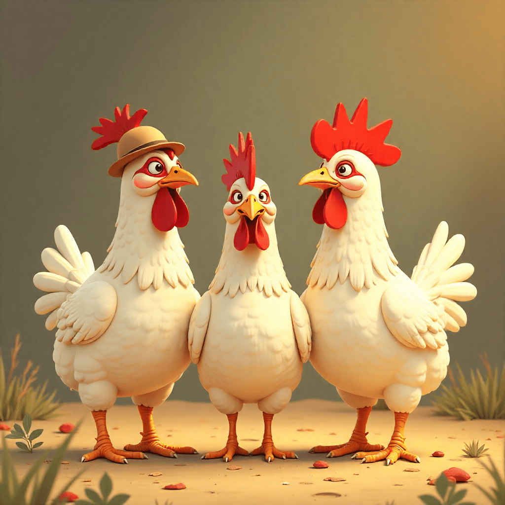 Happy hens roaming freely on a sunny day.